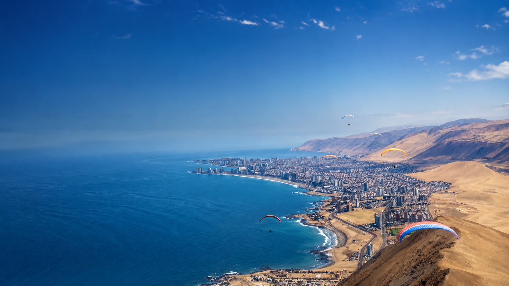 Costa, ciudad y playa de Iquique